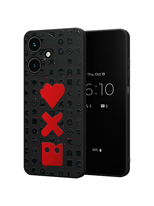 Силиконовый чехол для Infinix Hot 30i "Love Death Robots"