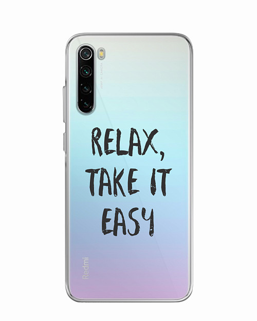 Силиконовый чехол для Xiaomi Redmi Note 8 Relax, take it easy