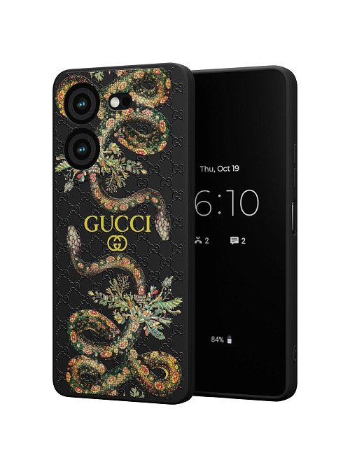 Силиконовый чехол для Tecno Pova 5 (4G) "NOVEL: Gucci"