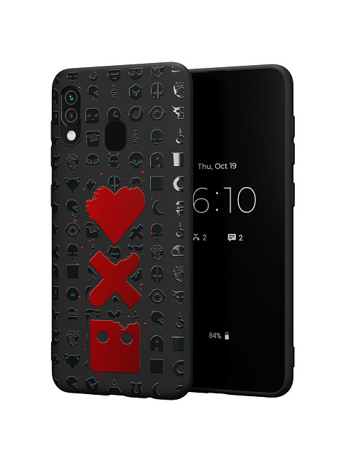 Силиконовый чехол для Samsung Galaxy A20 "Love Death Robots"