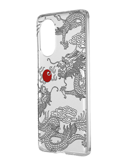 Силиконовый чехол для Huawei Nova 8 Японский дракон