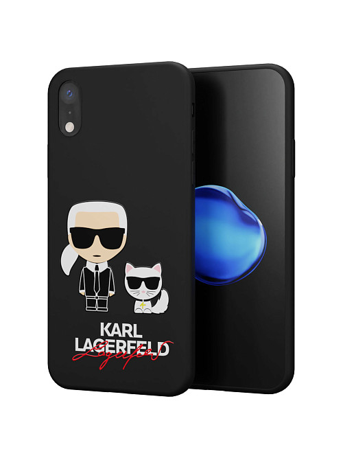 Силиконовый чехол для Apple iPhone XR "NOVEL: Lagerfeld"