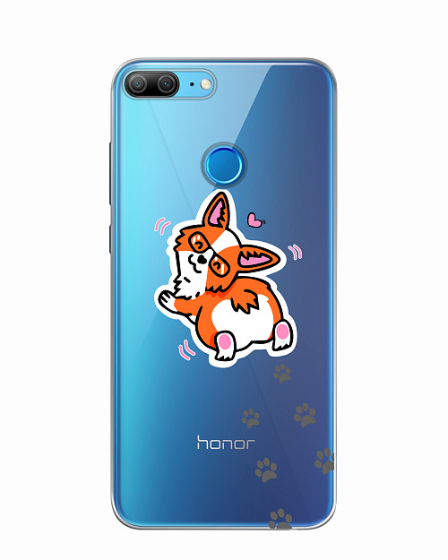 Силиконовый чехол для Honor 9 Lite Маленький Корги