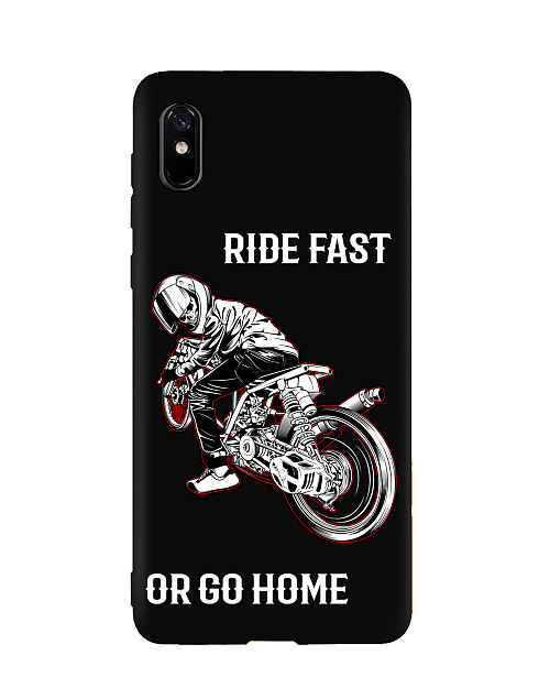 Силиконовый чехол для Xiaomi Redmi 9A Ride fast or go home