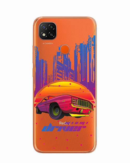 Силиконовый чехол для Xiaomi Redmi 9C Retrowave Miami