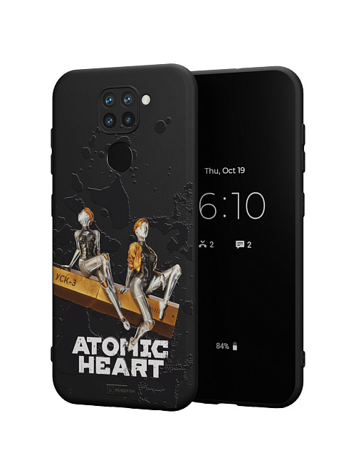 Силиконовый чехол для Xiaomi Redmi Note 9 "Atomic Heart: Боевые близняшки"