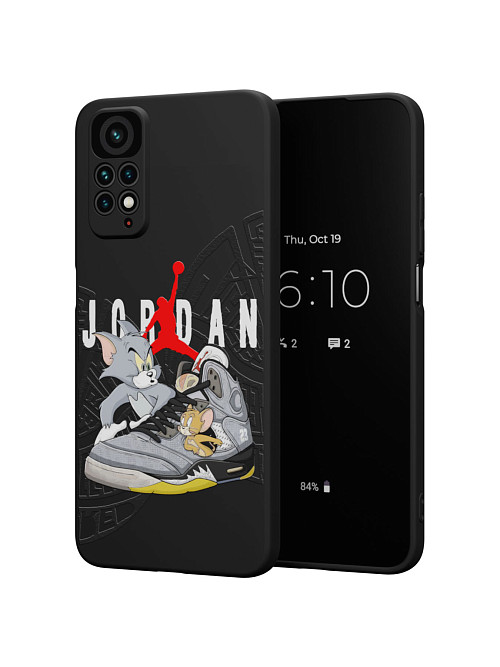 Силиконовый чехол для Xiaomi Redmi Note 11S (4G) "NOVEL: Том и Джери х Nike"