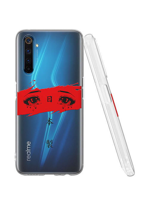 Силиконовый чехол для Realme 6 Pro "Грустные глаза аниме"