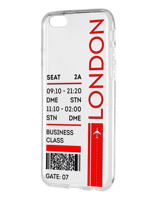 Силиконовый чехол для Apple iPhone 6 Билет в Лондон
