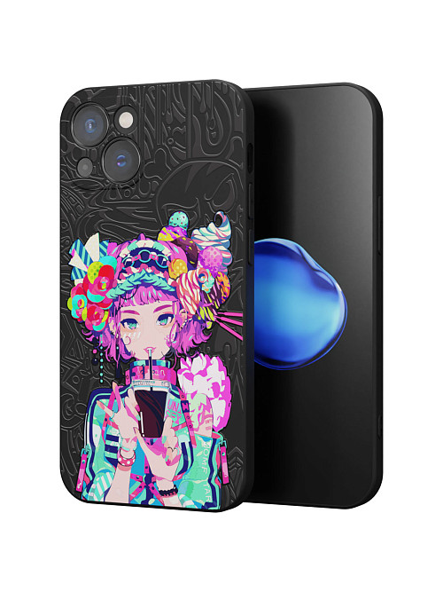 Силиконовый чехол для Apple iPhone 13 "Lolipop girl"