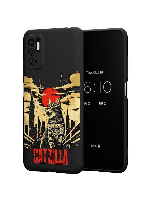 Силиконовый чехол для Poco M3 Pro "Catzilla"