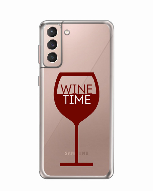 Силиконовый чехол для Samsung Galaxy S21+ (5G) "Wine time"
