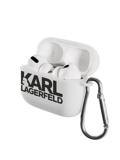 Силиконовый чехол для наушников глянцевый на AirPods Pro "NOVEL: Karl Lagerfeld"