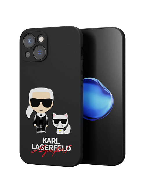 Силиконовый чехол для Apple iPhone 15 "NOVEL: Lagerfeld"