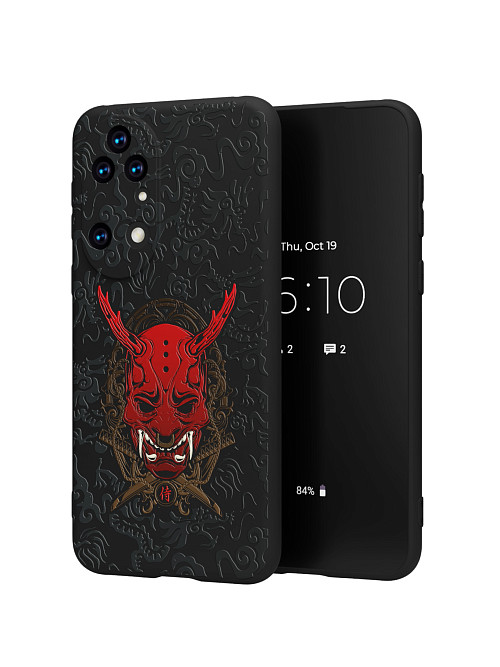 Силиконовый чехол для Huawei P50 Red Oni mask