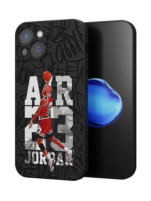 Силиконовый чехол для Apple iPhone 15 Plus "NOVEL: Jordan 23"