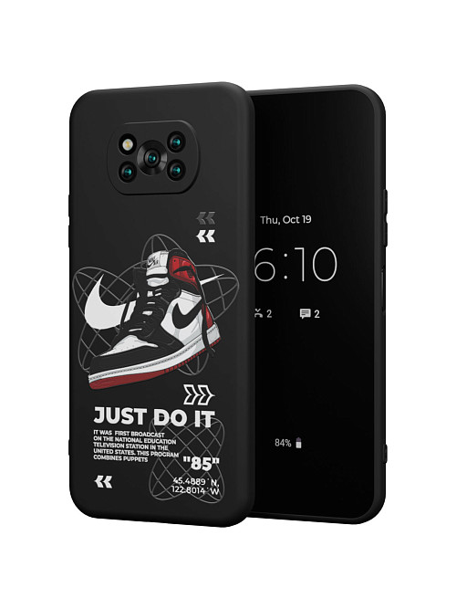 Силиконовый чехол для Poco X3 Pro "NOVEL: Just Do It"