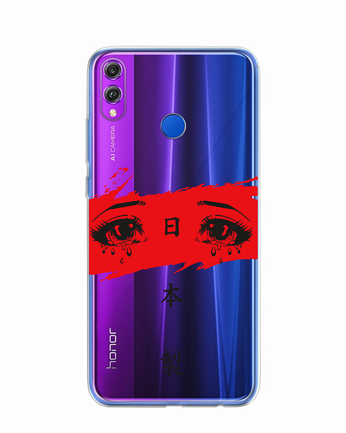 Силиконовый чехол для Honor 8X "Грустные глаза аниме"