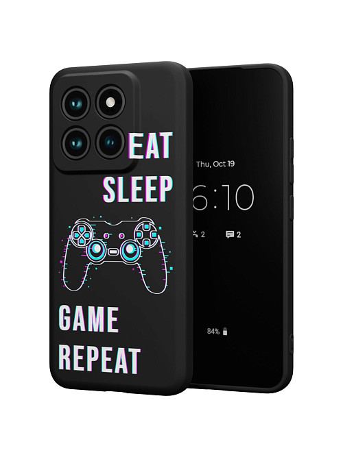 Силиконовый чехол для Xiaomi 14 Pro "Eat Sleep Game repeat"