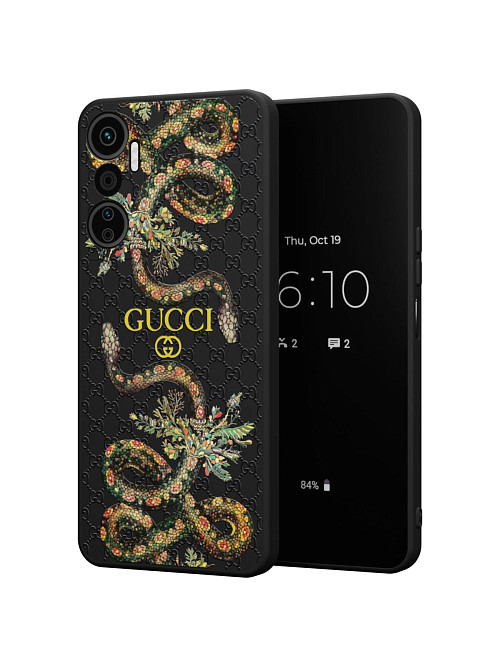 Силиконовый чехол для Infinix Hot 20 (4G) "NOVEL: Gucci"