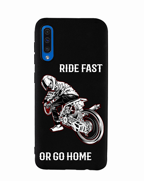 Силиконовый чехол для Samsung Galaxy A50S "Ride fast or go home"