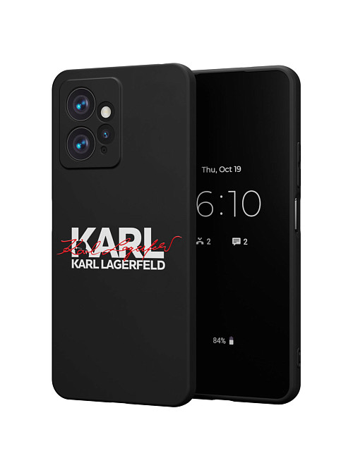 Силиконовый чехол для Xiaomi Redmi Note 12 (4G) "NOVEL: Lagerfeld V.2"