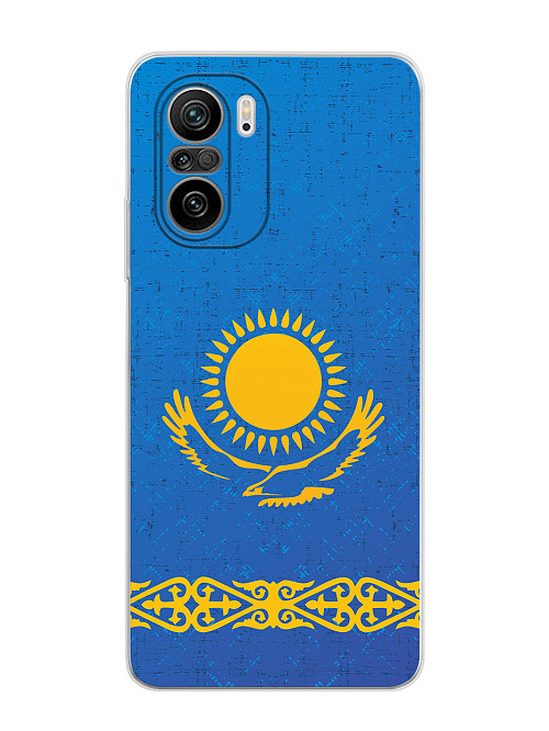 Силиконовый чехол для Poco F3 Флаг Казахстана