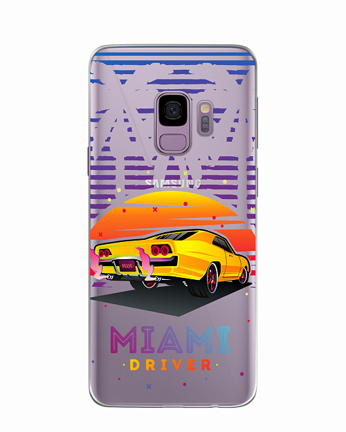 Силиконовый чехол для Samsung Galaxy S9 Miami driver