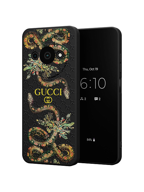 Силиконовый чехол для Xiaomi Redmi A3 "NOVEL: Gucci"