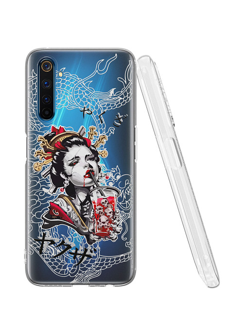 Силиконовый чехол для Realme 6 Pro "Geisha Bloody"