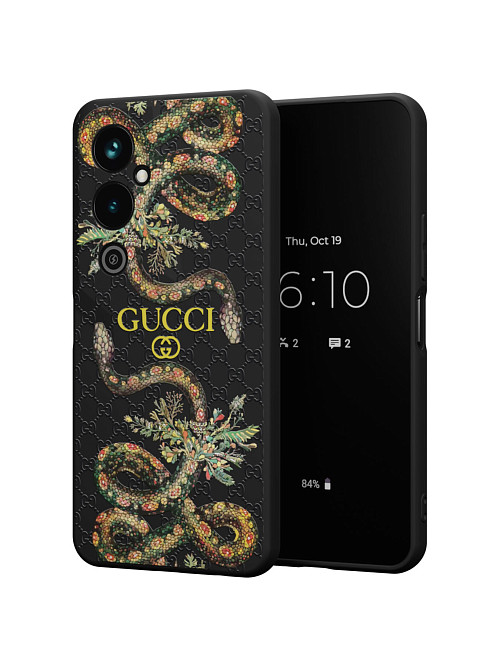 Силиконовый чехол для Tecno Pova 4 Pro "NOVEL: Gucci"