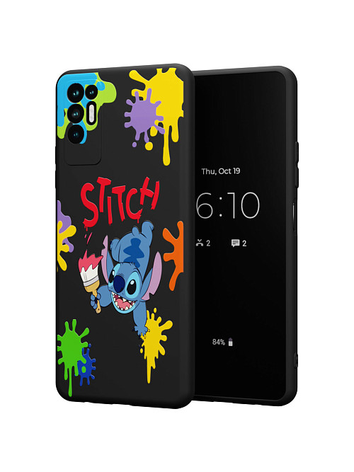 Силиконовый чехол для Tecno Pova 2 "NOVEL: Stitch paints"