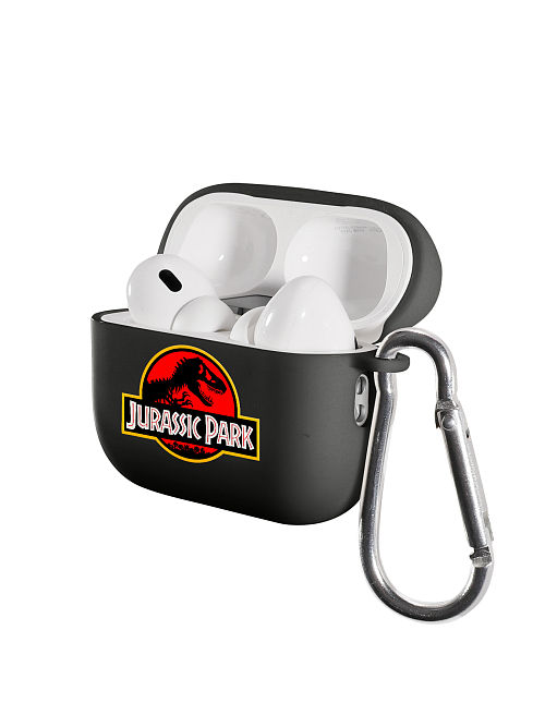 Силиконовый чехол для наушников матовый на AirPods Pro 2 "NOVEL: Jurassic Park"