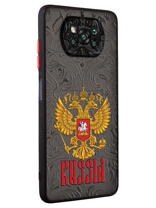 Противоударный чехол для Poco X3 "Россия"