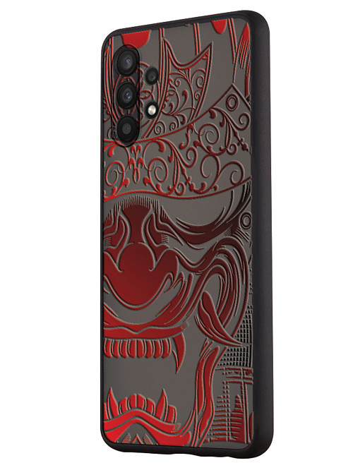 Противоударный чехол для Samsung Galaxy S22 Ultra (5G) "Красная маска самурая"