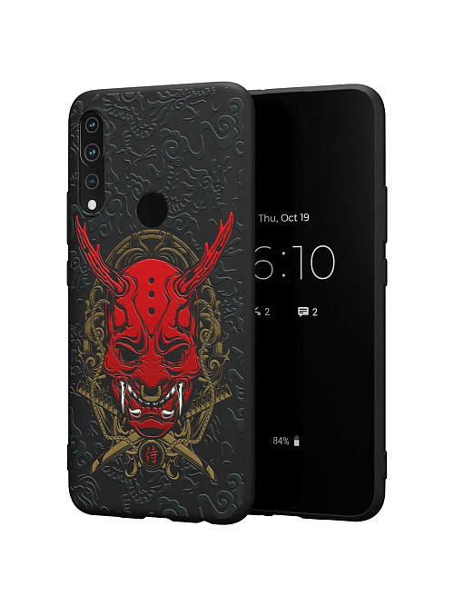 Силиконовый чехол для Honor 9X "Red Oni mask"