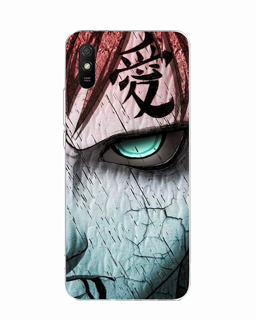 Силиконовый чехол для Xiaomi Redmi 9A Naruto Shippuden - Gaara grimm face