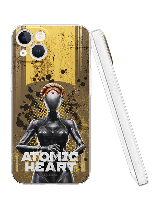 Силиконовый чехол для Apple iPhone 13 "Atomic Heart: Левая близняшка"