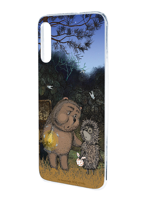 Силиконовый чехол для Samsung Galaxy A50 "Ёжик в тумане и медвежонок"