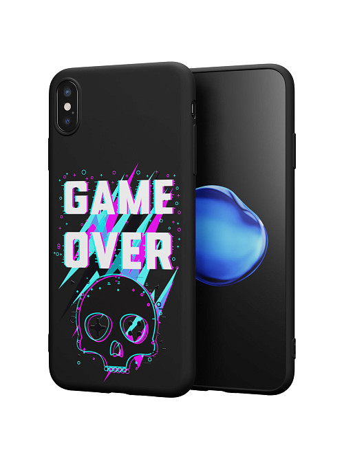 Силиконовый чехол для Apple iPhone XS Max "Game over"