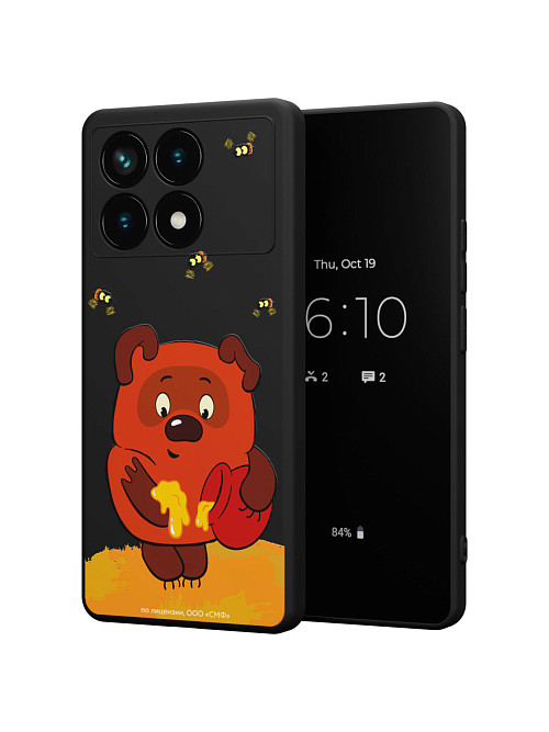 Силиконовый чехол для Poco X6 Pro (5G) "Винни-Пух: Медвежонок и мед"