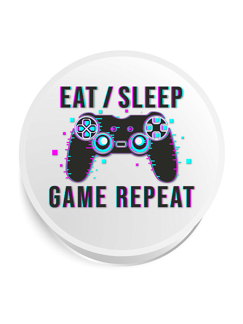 Попсокет Белый "Eat Sleep Game repeat"