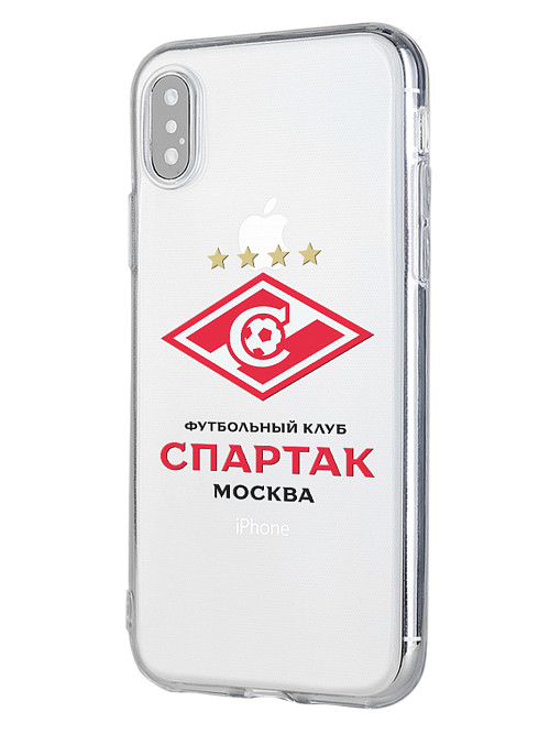 Силиконовый чехол для Apple iPhone X "Российский футбольный клуб Спартак"