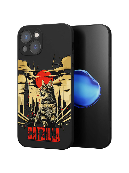 Силиконовый чехол для Apple iPhone 13 "Catzilla"