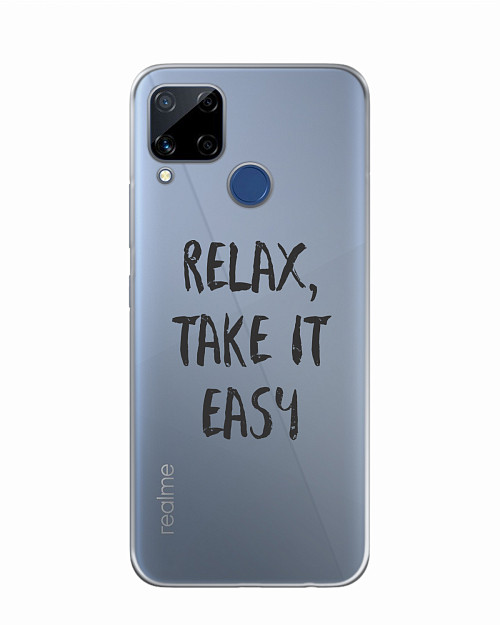 Силиконовый чехол для Realme C15 Relax, take it easy