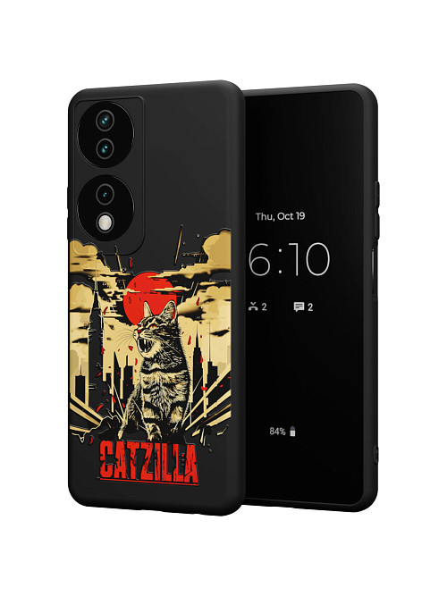 Силиконовый чехол для Honor X7b "Catzilla"