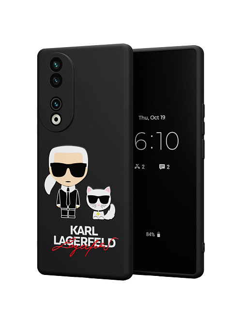 Силиконовый чехол для Honor 90 "NOVEL: Lagerfeld"