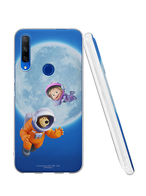 Силиконовый чехол для Huawei Y9 Prime 2019 "Маша и медведь: В космосе"