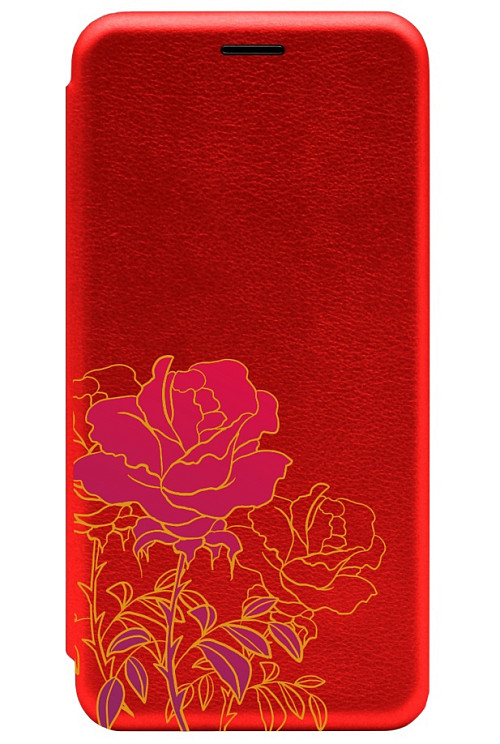 Чехол книжка для Samsung A52 "Золотой цветок"