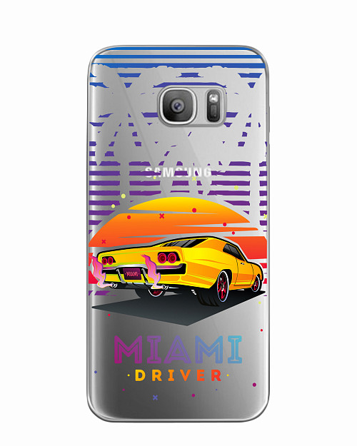Силиконовый чехол для Samsung Galaxy S7 Miami driver